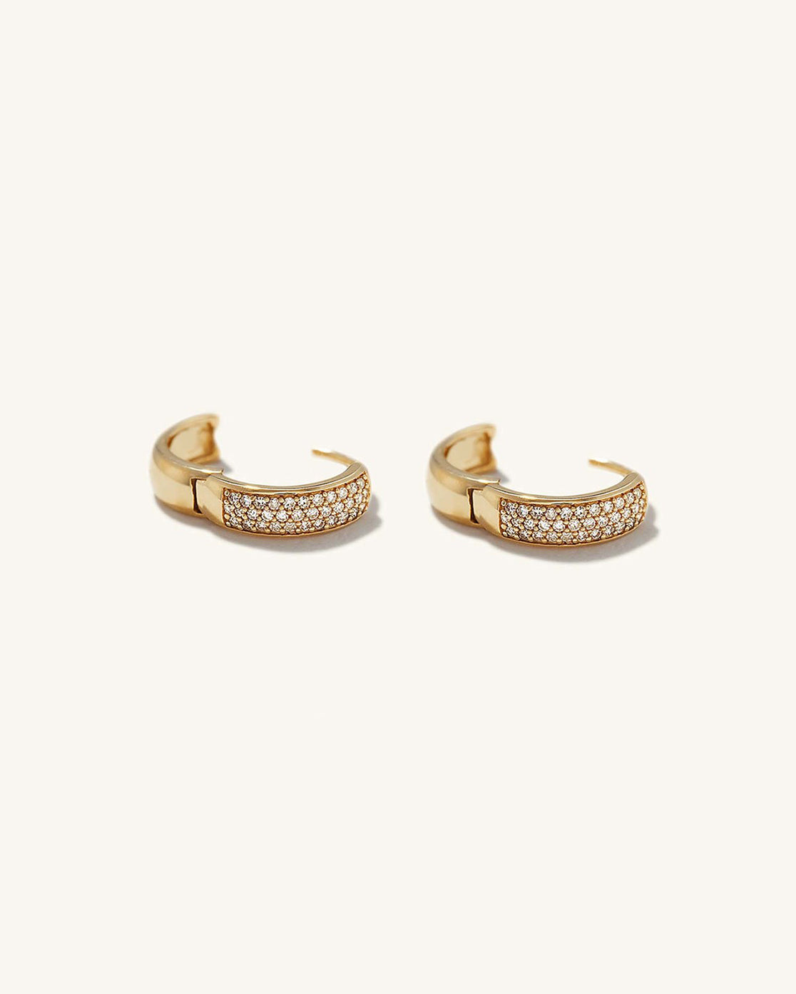 Half Pave Earring