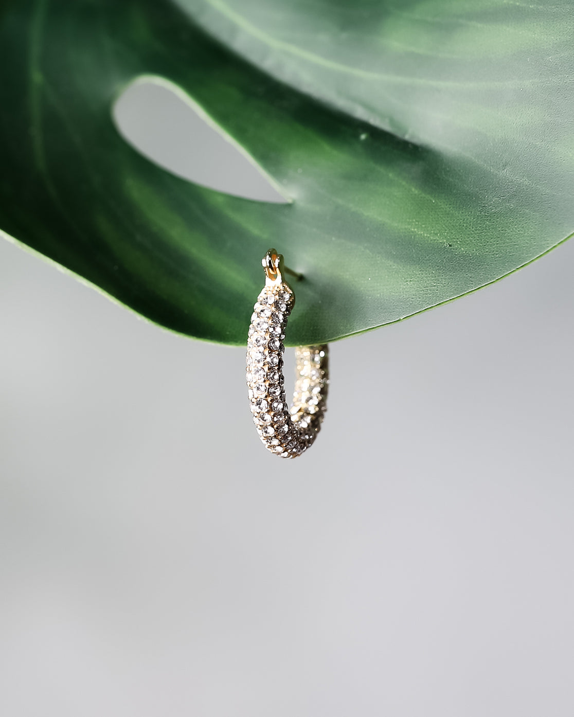 Pave Hoop Earring