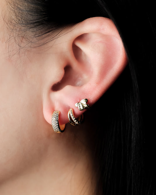 Half Pave Earring